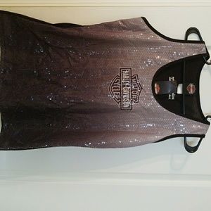 Harley-Davidson sequin tank top